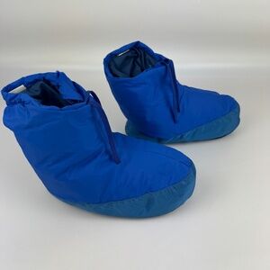 Vintage KELTY Adult Size M Down Slippers Tent Booties Blue *Read